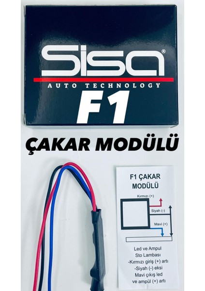 F1 Fren Çakar Modülü LED ve Halojen Ampul Uyumlu 3. Stop Yanıp Sönme Modülü