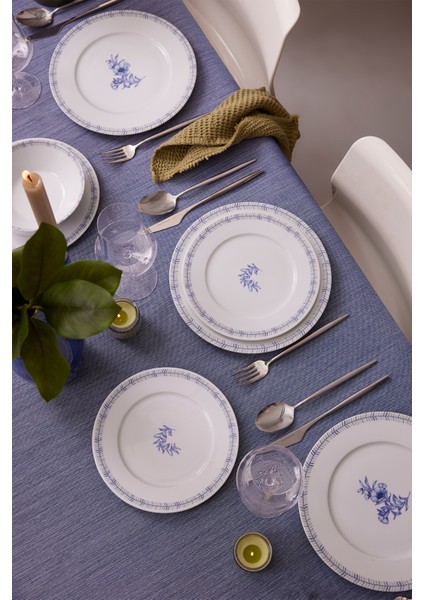 Leonberg Mavi Düş 24 Parça 6 Kişilik Yemek Takımı