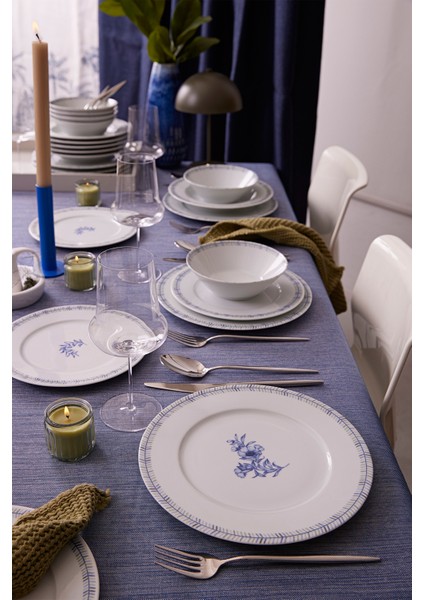 Leonberg Mavi Düş 24 Parça 6 Kişilik Yemek Takımı fiyatları