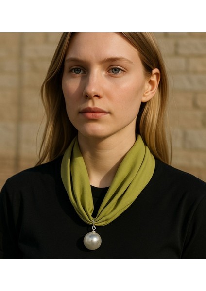 Inci Detaylı Şık Tasarım Kumaş Kolye