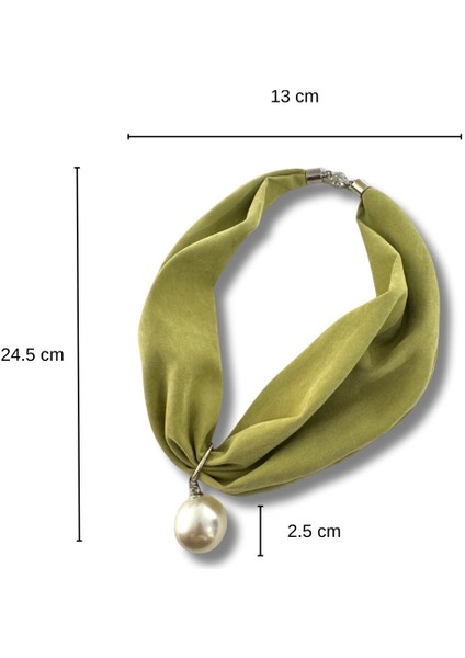 Inci Detaylı Şık Tasarım Kumaş Kolye modelleri