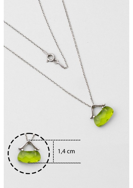 Yeşil Çanta 18 Ayar Beyaz Altın Kaplama 33 cm Gümüş Çocuk Kolye modelleri