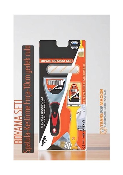 Bfs Boyama Seti - Spatula - Kestirme Fırça - 10CM Yedek Rulo
