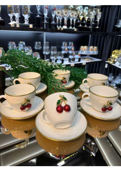 Kiraz Porselen Nescafe Bardağı