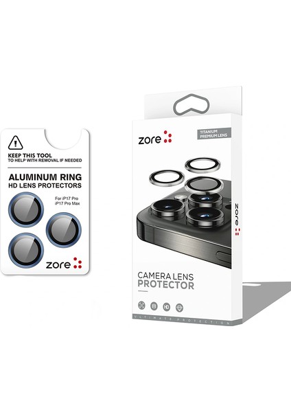 iPhone 17 Pro Max Uyumlu Premium Safir Parmak Izi Bırakmayan Anti-Reflective Kamera Lens Koruyucu