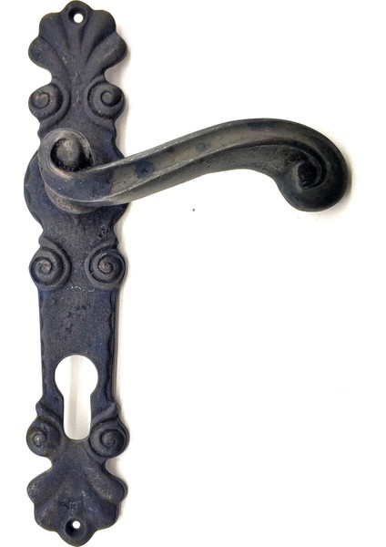 Antika Tarz Dekoratif Pirinç Okyanus Oda Kapı Kolu - 230X46 Mm, Oksit