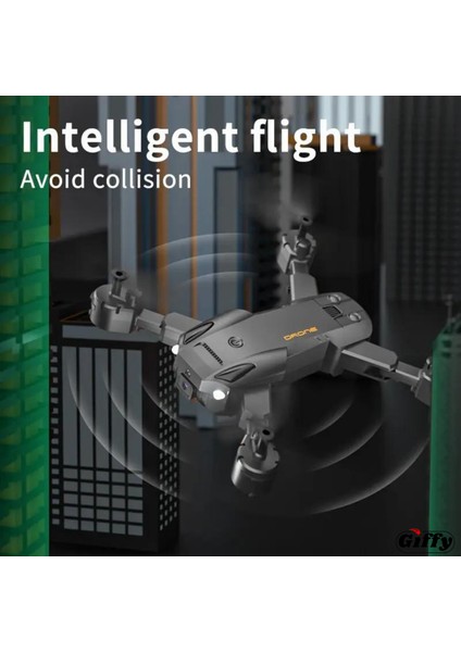 Başlangıç Drone 720P Hd Kameralı Drone Katlanabilir Taşıma Çantalı 4 Pervaneli Havada Sabit Kalır Kırmızı ve Siyah