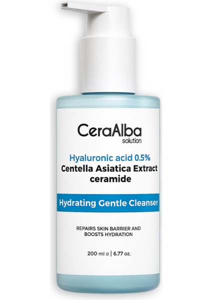 Hyaluronik Asit & Cica Özlü Temizleyici Yüz Yıkama Jeli 200ML