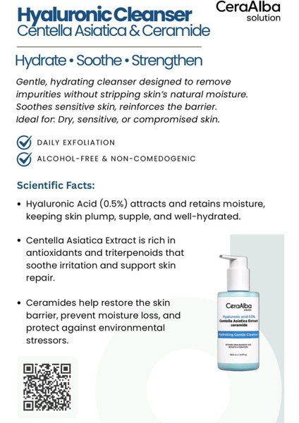 Hyaluronik Asit & Cica Özlü Temizleyici Yüz Yıkama Jeli 200ML modelleri