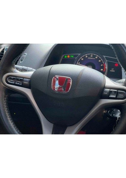 Honda Fd6, Fb7, F, Vtec2, Ies Uyumlu Kırmızı Direksiyon Logosu 5x4 cm indirimleri