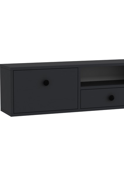 1301DROPDH-1 Tv Sehpası Antrasit-Siyah Kulp