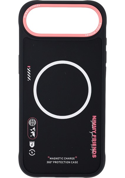iPhone 17 Air Uyumlu Magsafe Özellikli Çift Renk Detaylı Cool Cute 2.0 Tasarım Kılıf 01B
