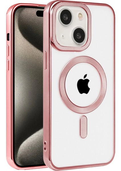 iPhone 15 Kılıf Kronos Magsafe Kapak - Rose Gold