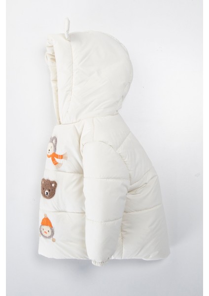 Yeni Trend Sevimli Peluş Hayvan Figürlü Içi Kürklü Kapüşonlu Su Geçirmez Bebek/çocuk Mont-Kaban fiyatları