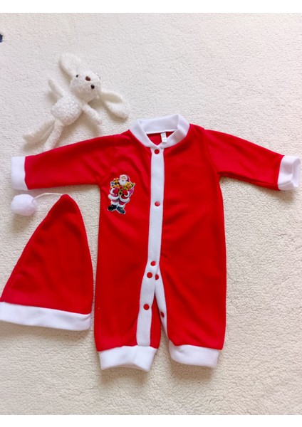 Kız Erkek Bebek Yılbaşı Noel Temalı Tulum Şapka Takımı fiyatları