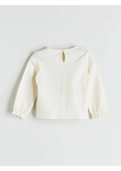 Baby Pembe Bisiklet Yaka Pamuklu Kadife Kız Bebek Bluz ve Salopet 2'li Takım indirimleri