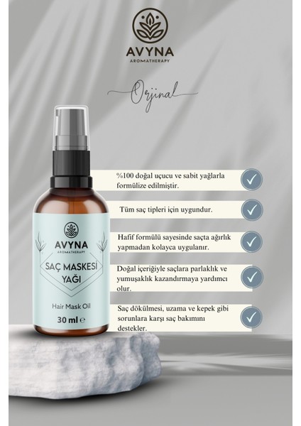 Saç Maskesi Yağı 30 ml – %100 Saf ve Doğal Besleyici Hair Mask Oil (Cam Şişe) fiyatları