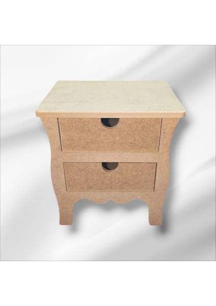Ahşap Boyanabilir Ayaklı 2 Çekmeceli Takı-Aksesuar Dekoratif Organizer Kutu fiyatları