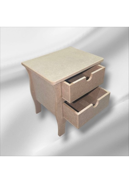 Ahşap Boyanabilir Ayaklı 2 Çekmeceli Takı-Aksesuar Dekoratif Organizer Kutu modelleri