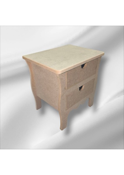 Ahşap Boyanabilir Ayaklı 2 Çekmeceli Takı-Aksesuar Dekoratif Organizer Kutu fırsatları