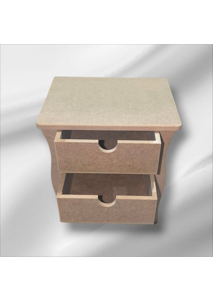 Ahşap Boyanabilir Ayaklı 2 Çekmeceli Takı-Aksesuar Dekoratif Organizer Kutu indirimleri