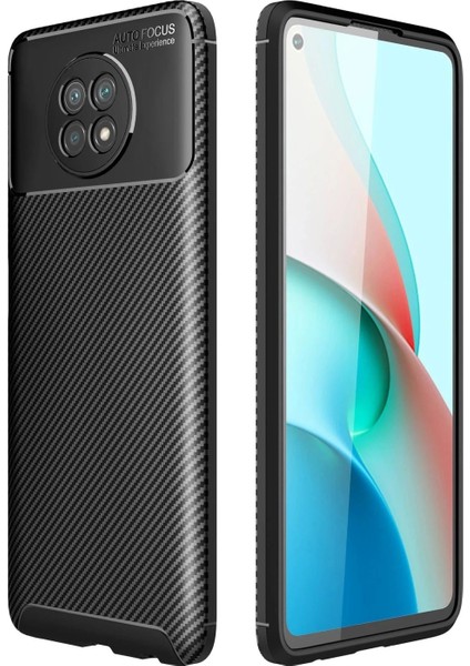 Xiaomi Redmi Note 9 5g Kılıf Auto Focus Karbon Kapak - Siyah