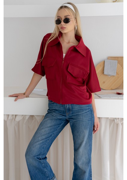 Kadın Scuba Kumaş Fermuarlı Ceket – Yapılandırılmış & Günlük Stil fiyatları