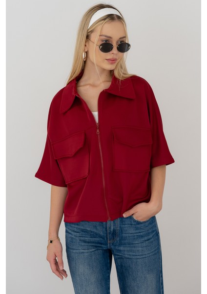 Kadın Scuba Kumaş Fermuarlı Ceket – Yapılandırılmış & Günlük Stil modelleri