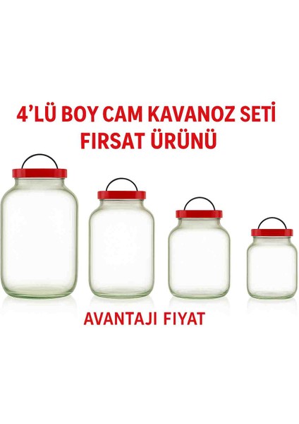 Paşabahçe Cam Kavanoz (4 Lu Boy) Ekonomik fırsatları