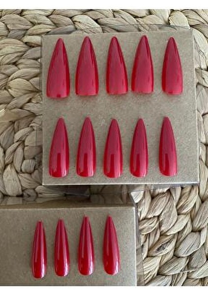 SYBELLE Kırmızı Stiletto Takma Tırnak 20 Adet Profesyonel Kalite ile Uzun Süreli Kullanım fırsatları