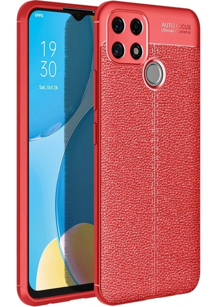 Oppo A15 Kılıf Auto Focus Kapak - Kırmızı