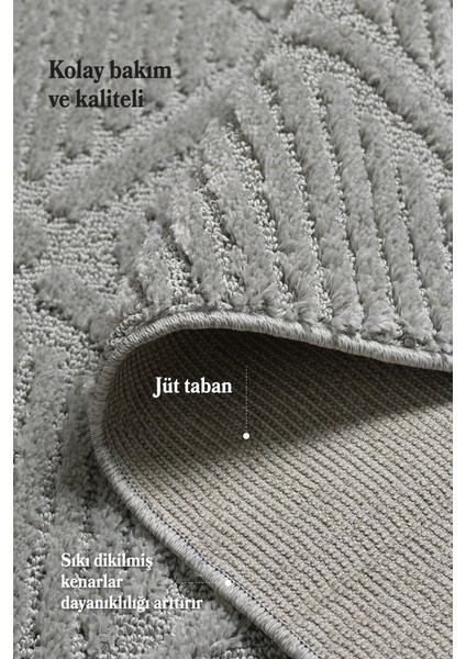 Yumuşak Peluş Tüylü Iskandinav Desenli Kabarık Bukleli Gri Renkli Halı fırsatları