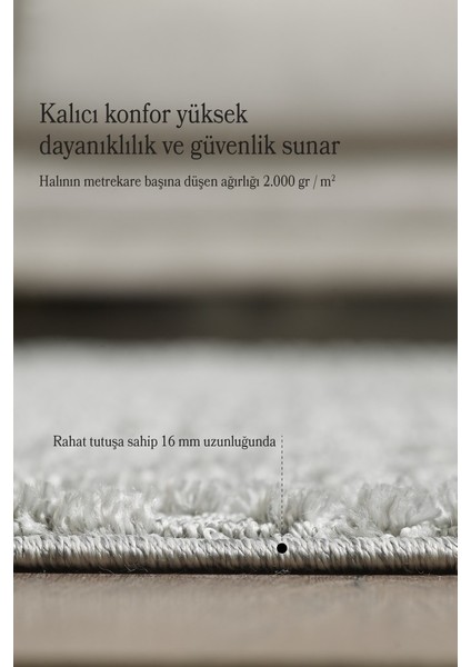 Yumuşak Peluş Tüylü Iskandinav Desenli Kabarık Bukleli Gri Renkli Halı indirimleri