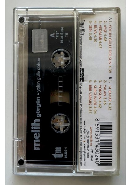 Melih Görgün Yolun Gülle Dolsun Kaset (Orijnal Dönem Baskı Kaset) fiyatları