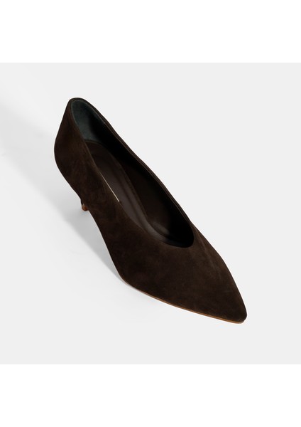 Kadın Kahve Klasik Süet Topuklu Ayakkabı indirimleri