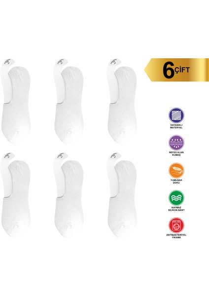 6 Çift Erkek Siyah Görünmez Babet Çorap – Kaydırmaz Silikonlu modelleri