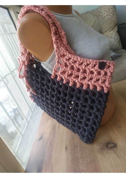 Asimetrik Yazlık File Çanta Omuz - Kol Handmade