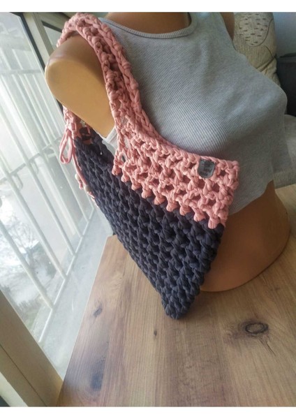 Asimetrik Yazlık File Çanta Omuz - Kol Handmade