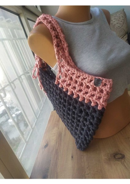 Asimetrik Yazlık File Çanta Omuz - Kol Handmade