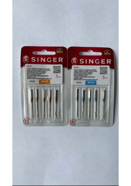 Overlok Iğne Seti 2'li - 80/12 - 90/14 Numara