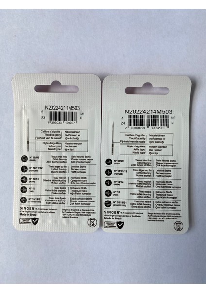 Overlok Iğne Seti 2'li - 80/12 - 90/14 Numara fiyatları