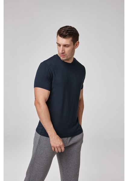 Erkek Kısa Kollu Sıfır Yaka T-Shirt