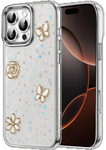 Apple iPhone 16 Pro Fiyonk Desenli Kapak - Desen 2