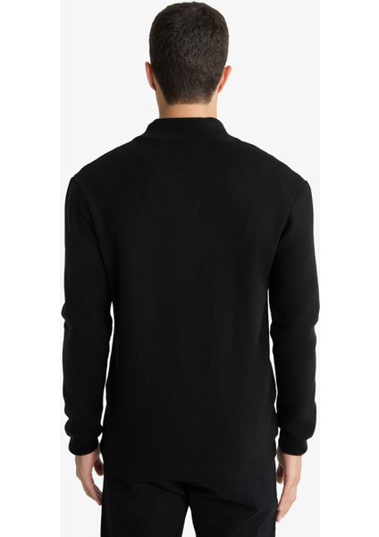 Standart Fit Dik Yaka Fermuarlı Triko Hırka C8158AX25AU fırsatları