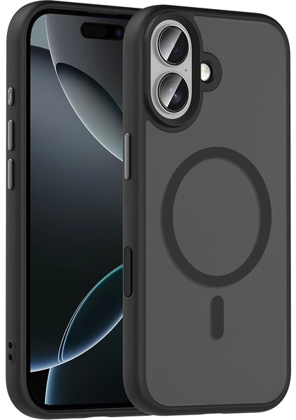 Apple iPhone 17 Kılıf Mat Arka Yüzey Wireless Şarj Özellikli Redclick Flet M-Safe Kapak