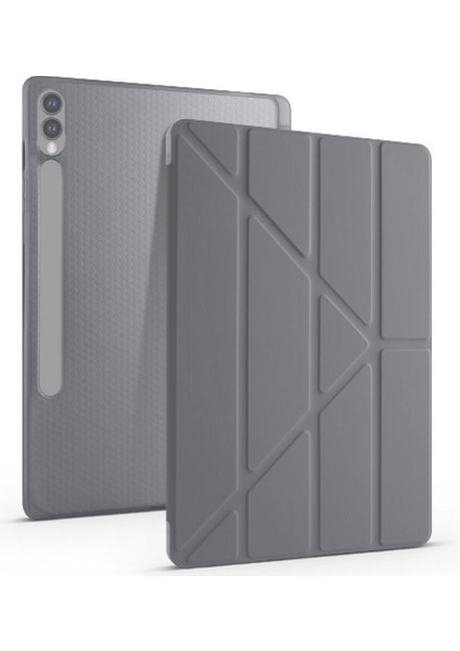 Samsung Galaxy Tab S10 Lite 2025 Yatay ve Dikey Standlı Antişok Köşe Korumalı Kalemlikli Origami Slikon Kılıf SM-X400