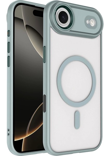 Apple iPhone 17 Air Kılıf Wireless Şarj Özellikli Redclick Krom M-Safe Silikon Kapak