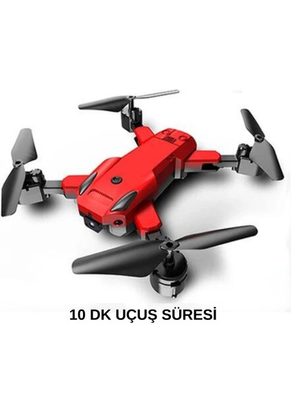Başlangıç Drone 720P Hd Kameralı Drone Katlanabilir Taşıma Çantalı 4 Pervaneli Havada Sabit Kalır Kırmızı ve Siyah fırsatları
