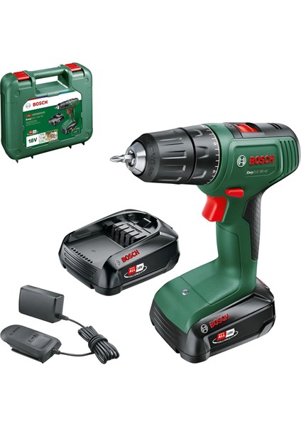 Easy Drill 18V-40 Akülü Tornavida (2 Akü 2,0 Ah, 18 Volt Sistem, Çantalı)