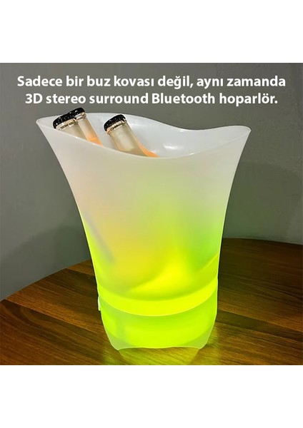 Hoparlör Buz Kovası, 5l Bluetooth Hoparlör ile Renkli Buz Kovası LED modelleri